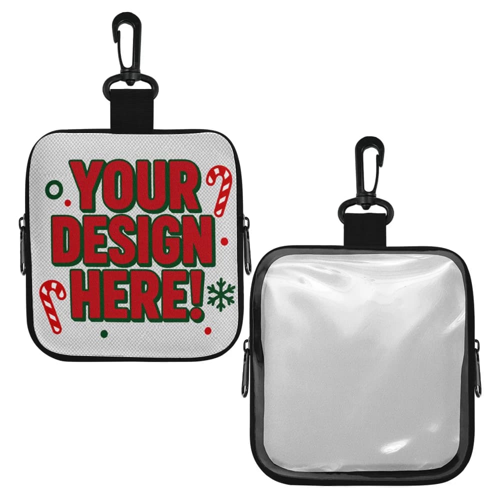 Bolsa Personalizada para Petiscos de Cachorro com Foto, Nome e Texto, Bolsa de Treinamento com Painel Transparente de um Lado para Passeio de Filhotes e Uso Externo com Animais de Estimação