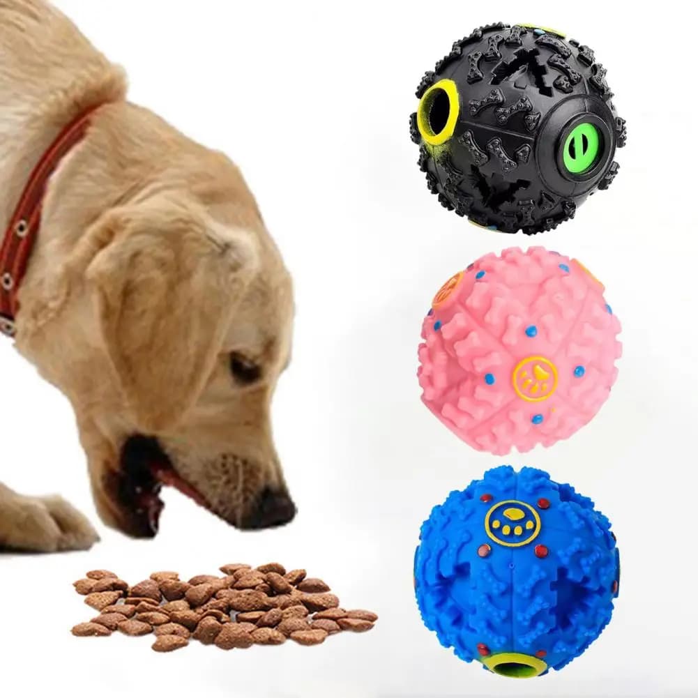 Cão deleite bola estridente dental mastigar brinquedo interativo alimentador de animais de estimação brinquedo cão mastigar bola dispensador de alimentos dentes moagem brinquedo do cão