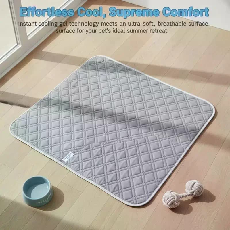 1 Peça Almofada de Resfriamento para Animais de Estimação, Lavável e com Base Antiderrapante, Cama de Resfriamento Grande para Cães e Almofada de Gelo para Gatos