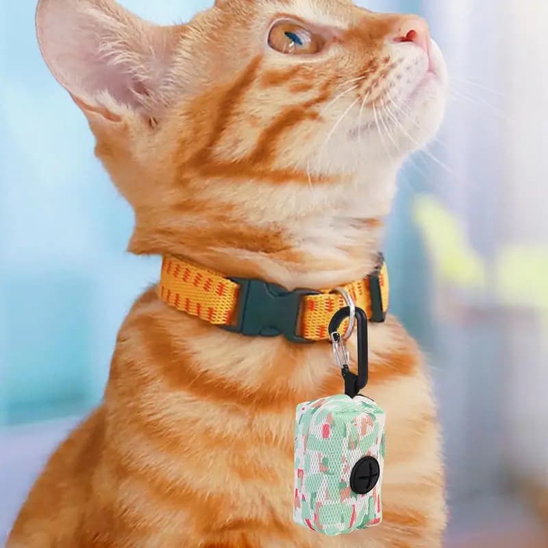 Suporte de cocô de cachorro pequeno cachorrinho bolsa com zíper multifuncional saco de cocô transportadora sacos de cocô de cachorro rolos titular com mosquetão clipe para todos