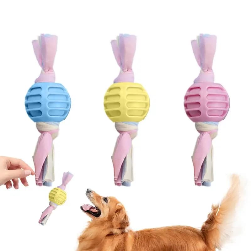 Mastigar brinquedo para cachorro, dentição, mordedor interativo, cão brinquedo limpeza dentes, treinamento e limpeza dos dentes, 3PCs
