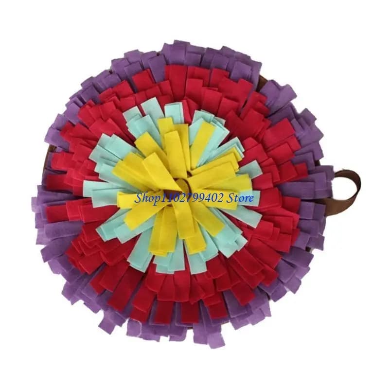 547F Cachorro Snuffle Mat Alimentador quebra-cabeça interativo dispensando almofada redonda brinquedo para coelho