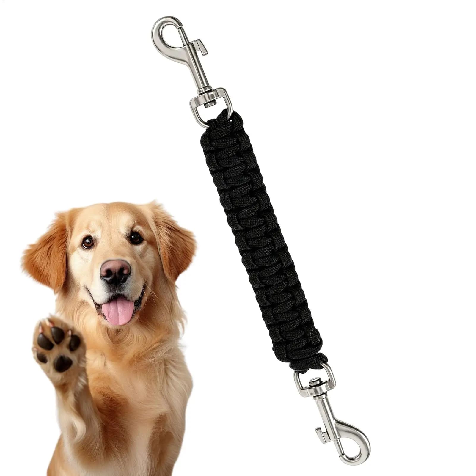 Clipe de Segurança para Coleira de Cachorro, Arnês Ajustável Anti-Puxão, Cinta de Segurança para Cães Pequenos e Médios, Filhotes, Gatos, Uso Interno e Externo no Jardim