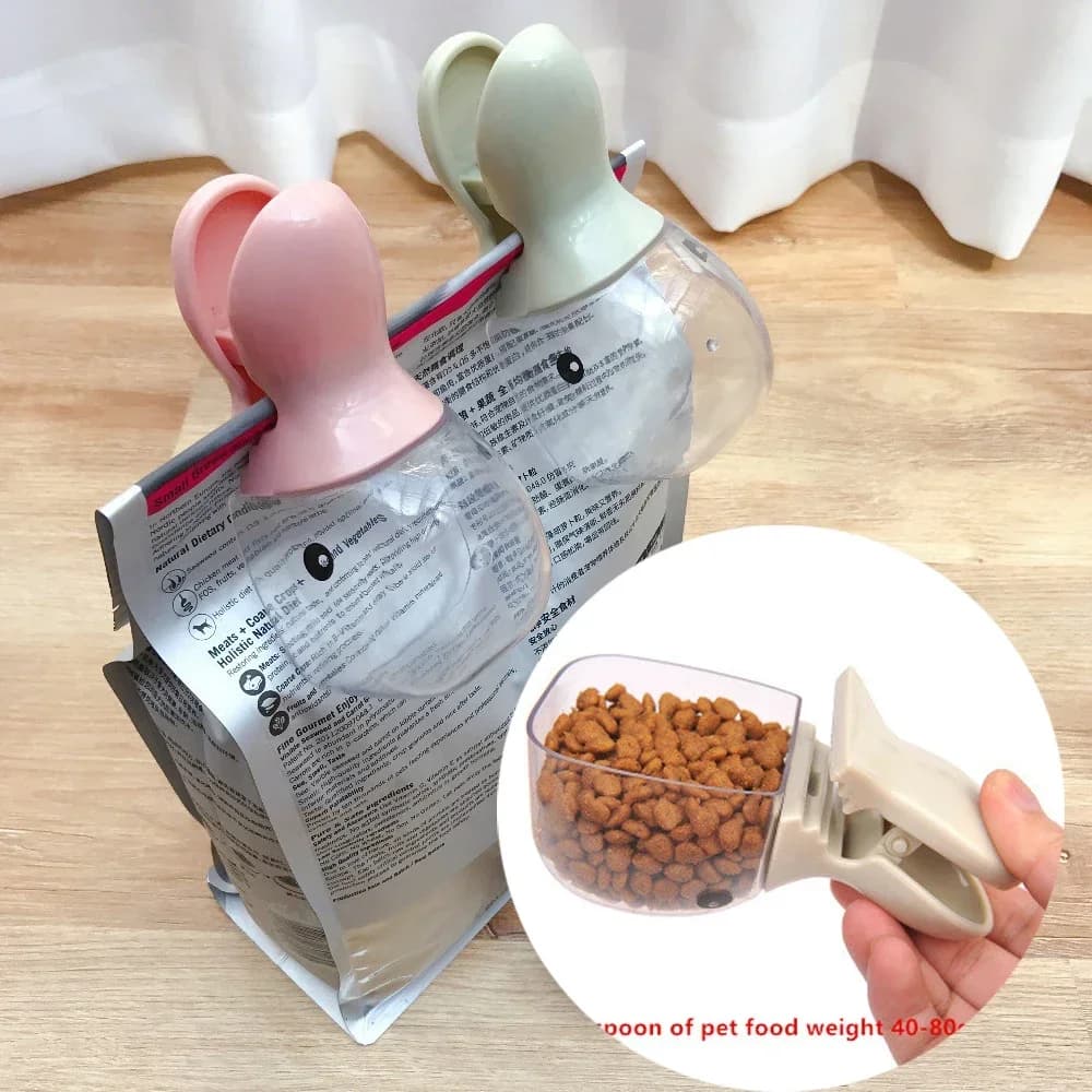 Colher Multifuncional para Ração de Animais de Estimação, para Tigelas de Cães e Gatos, Colher para Ração de Gatos, Cachorros e Cães Pequenos, Acessório para Tigela de Água e Bebedouro