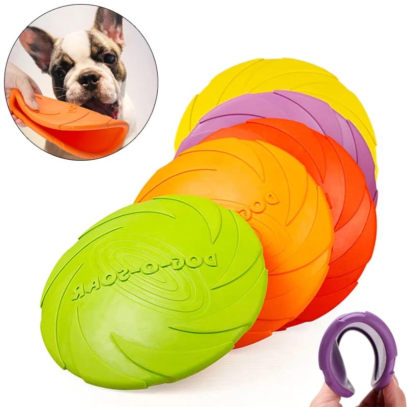 Brinquedo de Treinamento para Cães Grandes TPR, Discos Voadores Interativos para Cães Pequenos e Grandes, Acessórios para Border Collie e Labrador