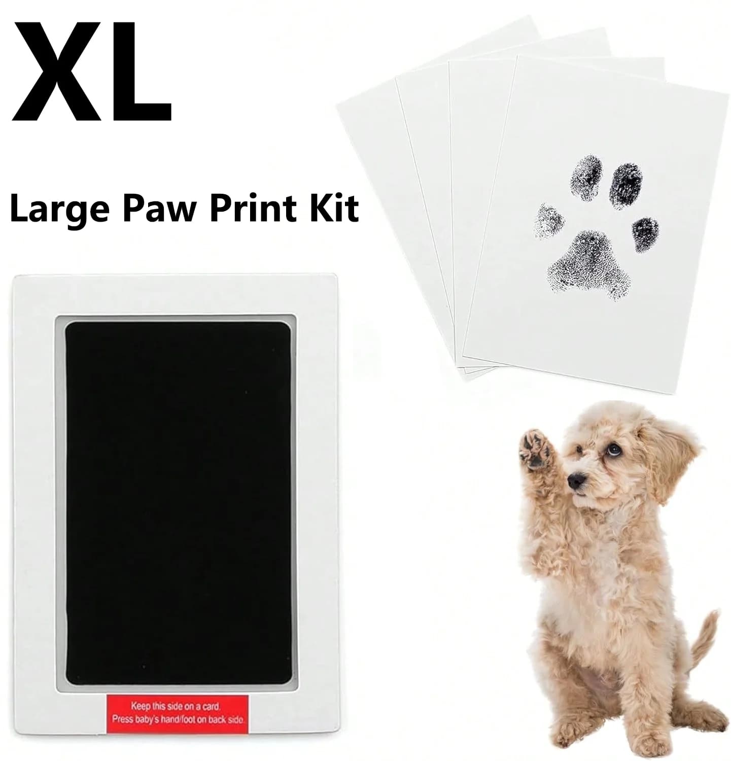 Kit de impressão de pata  perfeito para preservar as pegadas do seu cachorro, almofada de impressão de pata de animal de estimação sem tinta, ideal para impressão de mão de bebê recém-nascido e fo
