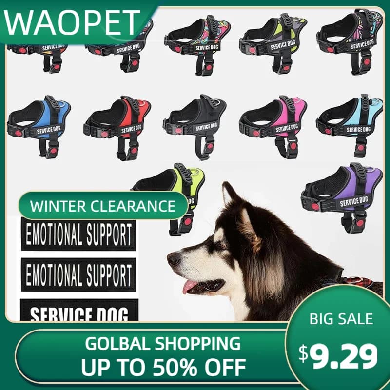 Outdoor Walking Training Supplies Colete para cães, ajustável, sem puxar, coleira de segurança, cães pequenos, médios e grandes