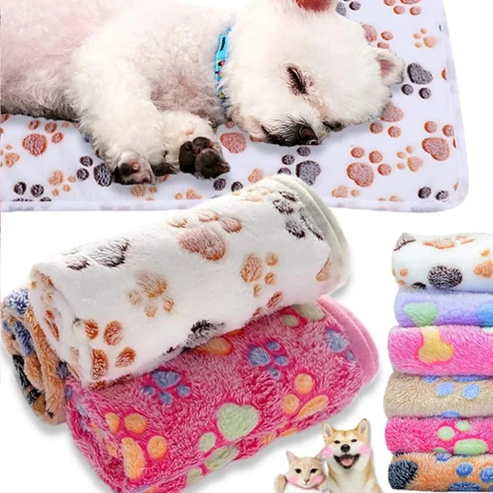 Capa de Cama para Animais de Estimação Quente e Fofa, 3 Tamanhos, Cobertor de Fleece Macio Feito à Mão para Gatos e Cães Pequenos, Médios e Grandes