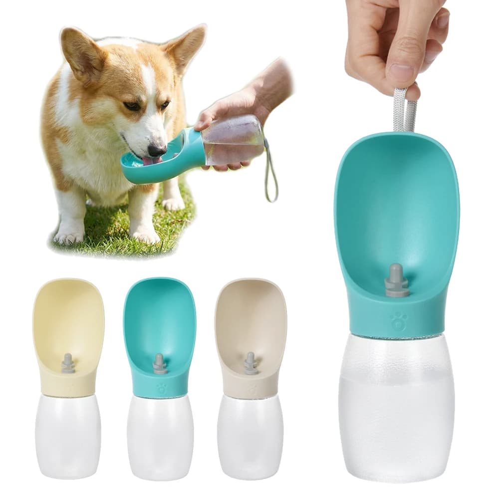 Garrafa de Água Portátil para Pets 300ml Sem BPA, Dispensador de Água à Prova de Vazamento para Viagem ao Ar Livre, Bebedouro para Cachorro para Passeios, Trilhas e Camping