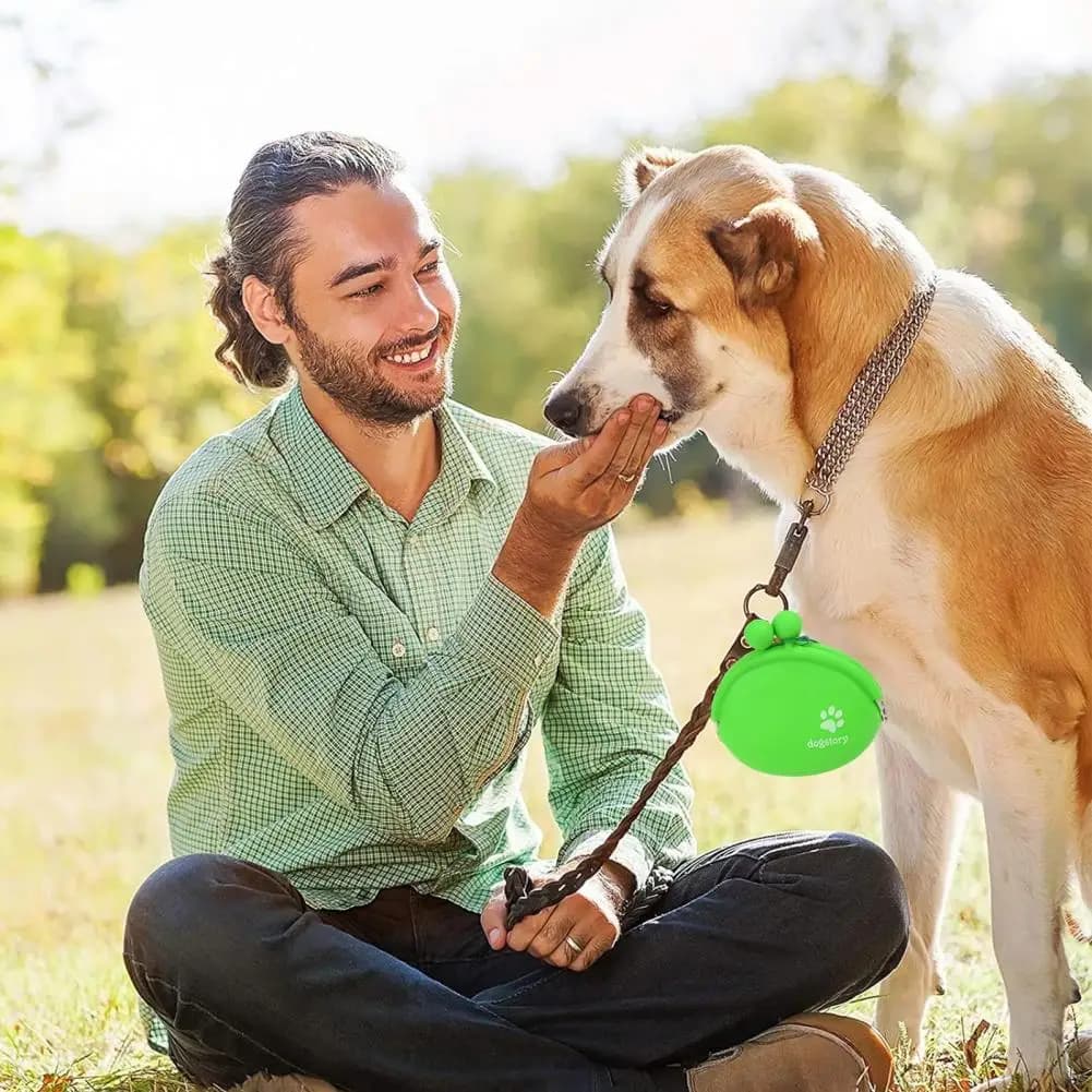 9cm silicone cão tratar bolsa filhote de cachorro lanche saco fanny pacote com clipe portátil cão comida transportadora titular para treinamento ao ar livre andando