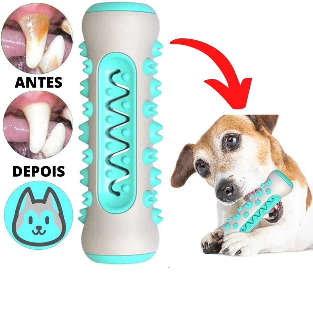Brinquedo Mordedor Para Cachorro Saúde Dental Modelo de Osso