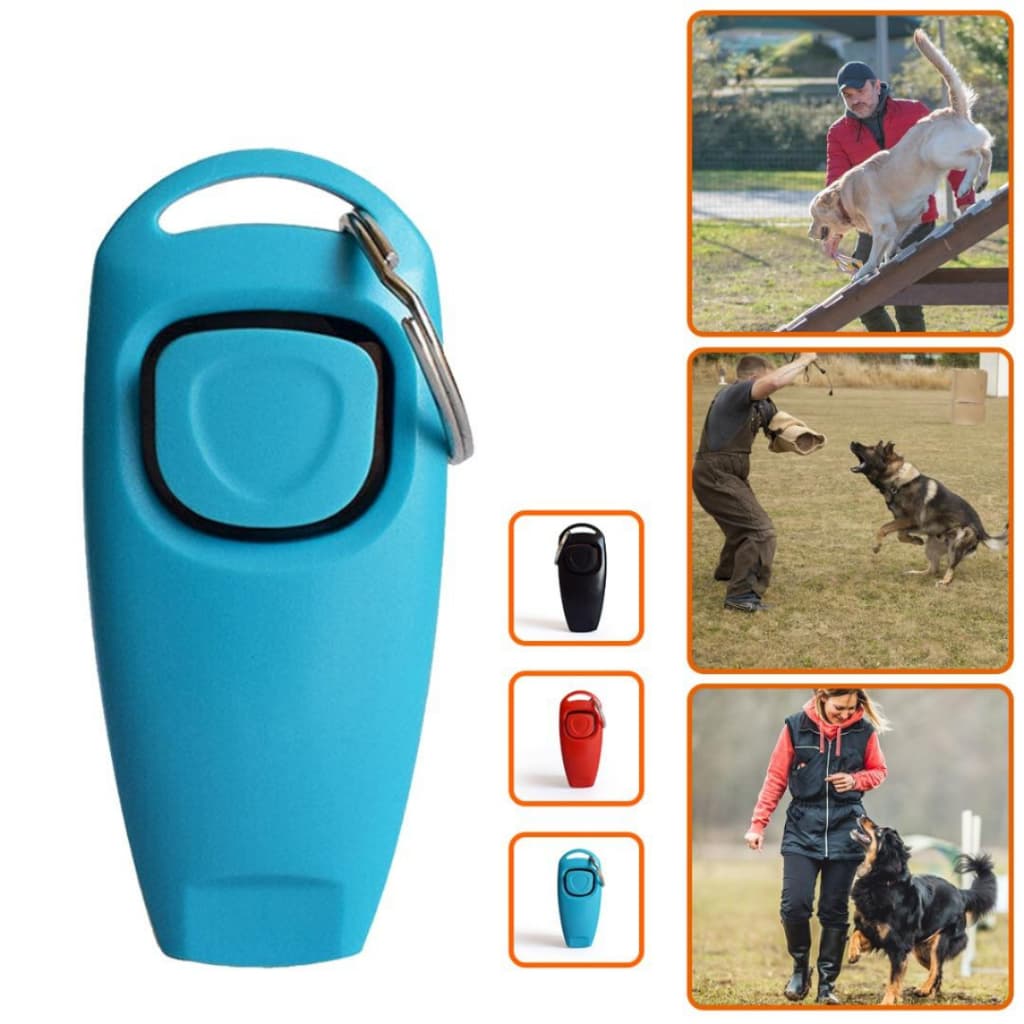 Clicker E Apito Pet Adestramento 2 Em 1 Treinamento Cachorro