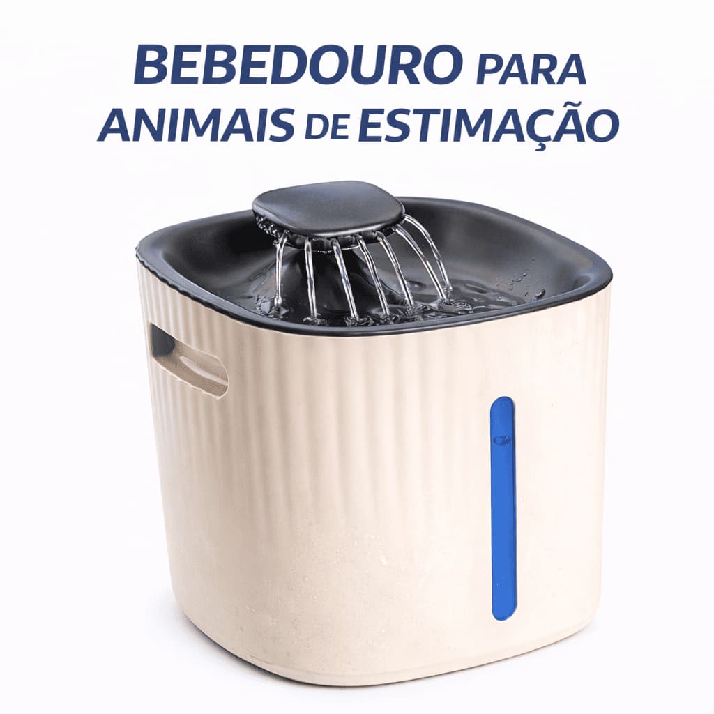Bebedouro Fonte De Água Para Gato E Cachorro 1,6L Automático com Led Inteligente Bivolt Silencioso
