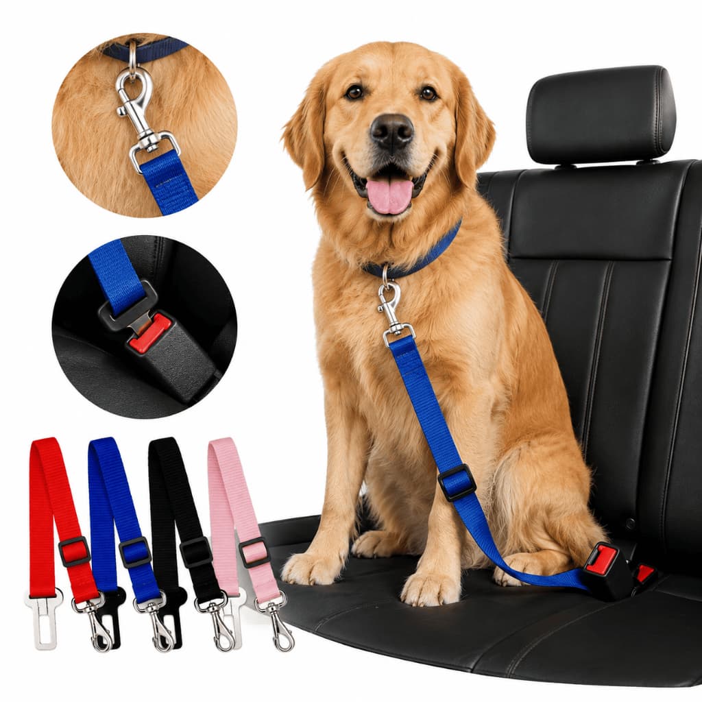 Cinto de Segurança para Cachorro com Guia Ajustável para Carro  Reforçado e Seguro