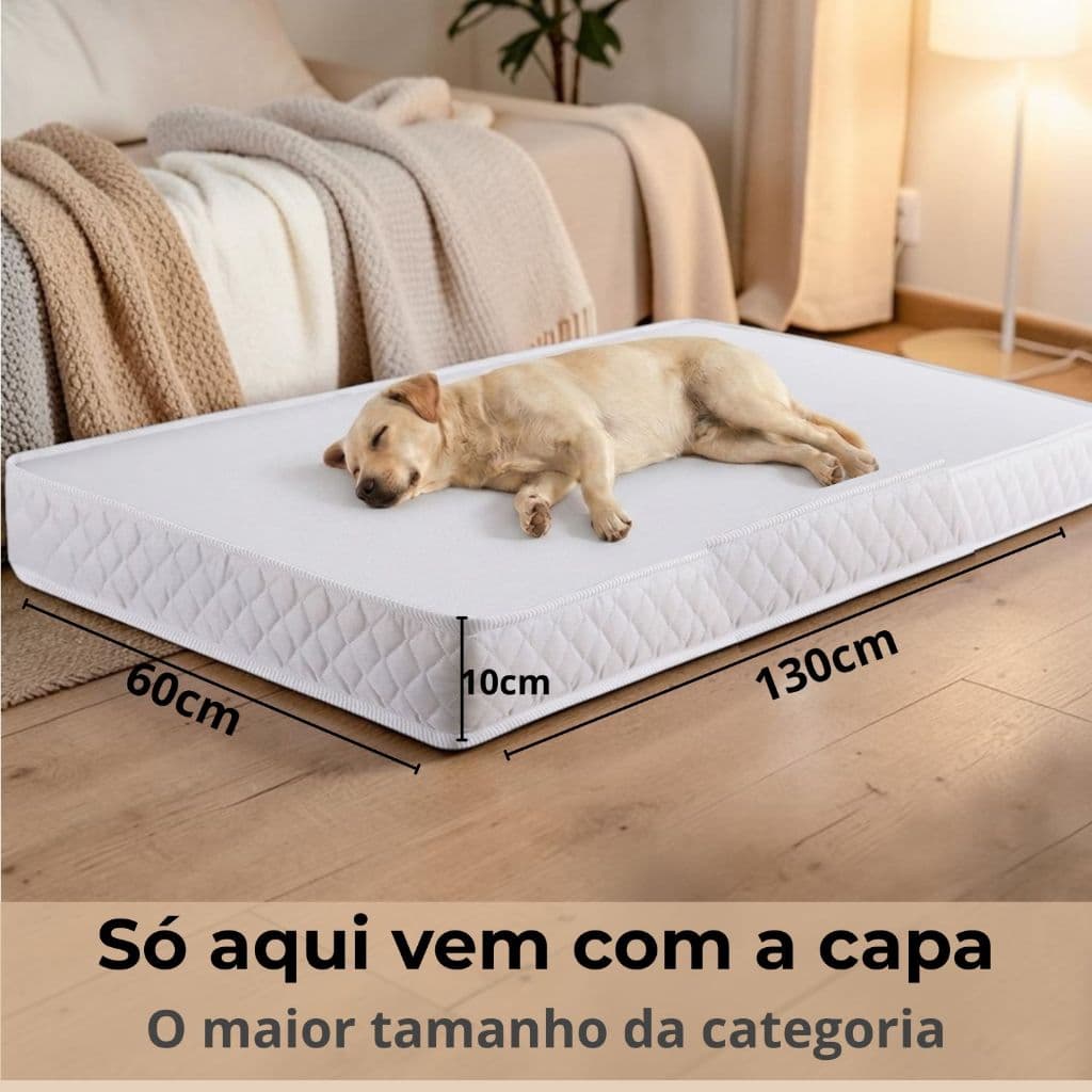 Cama Pet Grande Ortopédica Impermeável Lavável com Capa Removível KIT Cachorro Gato