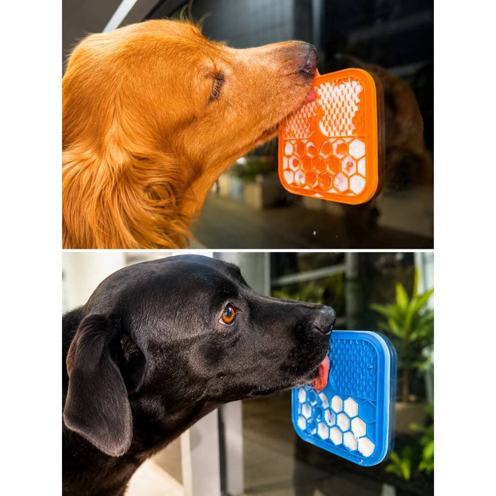 Tapete Comedouro e Lambedor  Para Cães e Gatos, Reduz Ansiedade e Stress Ideal para Distrair na Hora do Banho e Tosa