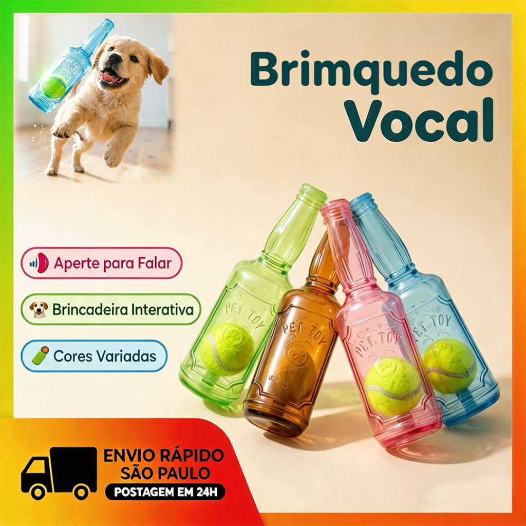 Alta Qualidade Brinquedo Para Cachorro Formato Garrafa Borracha Com Som E Bolinha Resistente MordidaHighly interacti