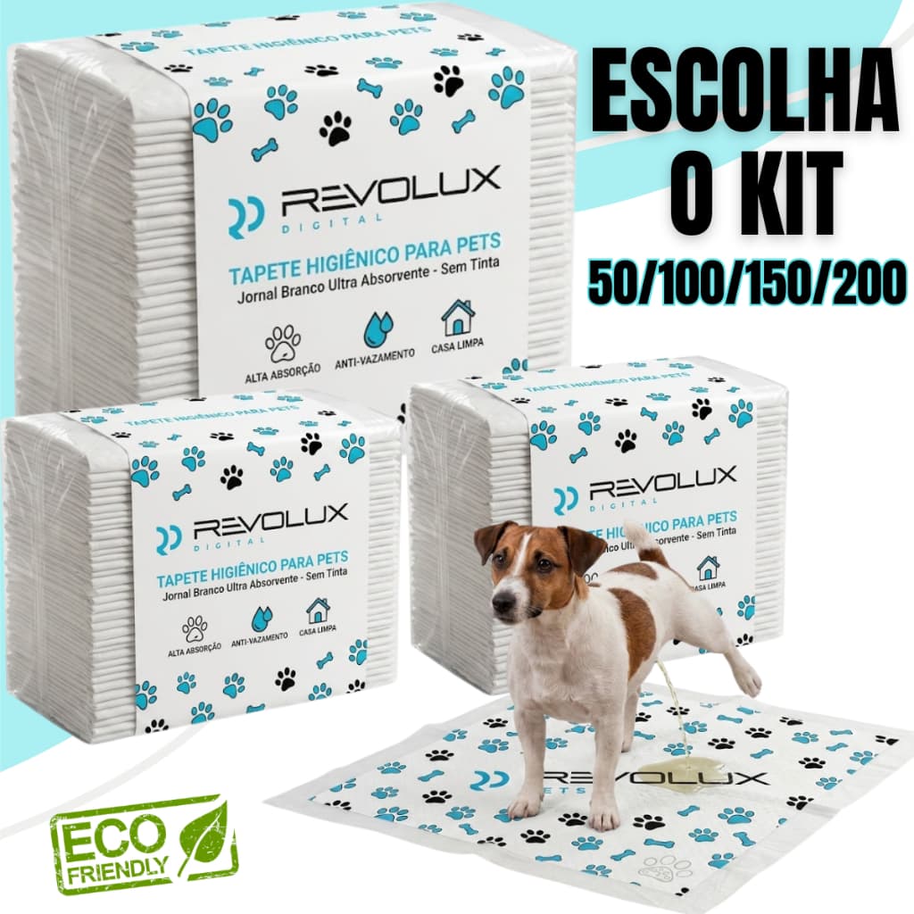 Kit 50/100/150/200 Jornal Pet Tapete Higiênico Folha Grande Biodegradável Atóxico Cachorro Gato Não Vaza Não Mancha