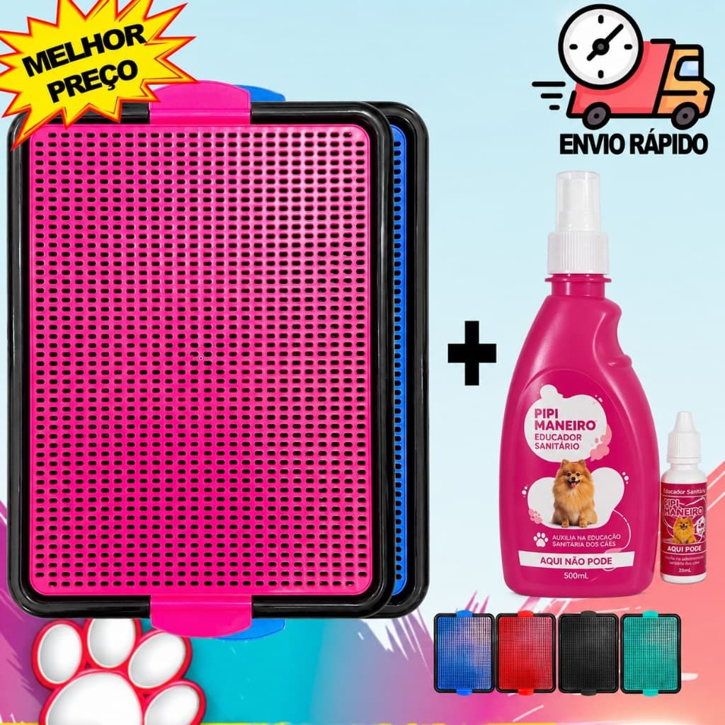 Tapete Higiênico Lavável Grande Sanitário Pet Com Ou Sem Xixi Sim Não Gato Cães Banheiro Cachorro