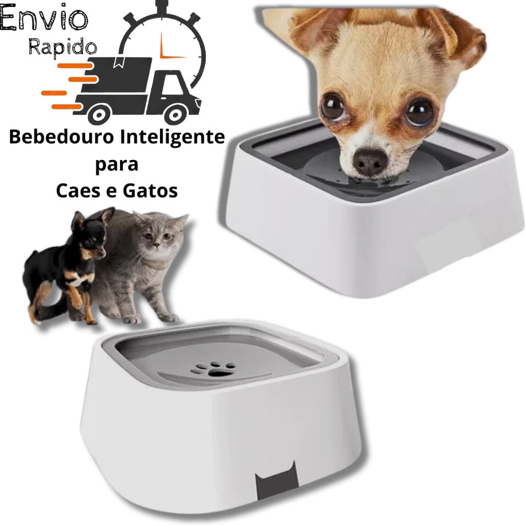 Fonte Bebedouro Pet Inteligente Anti-respingo cachorro Gatos e Cães 870 ml