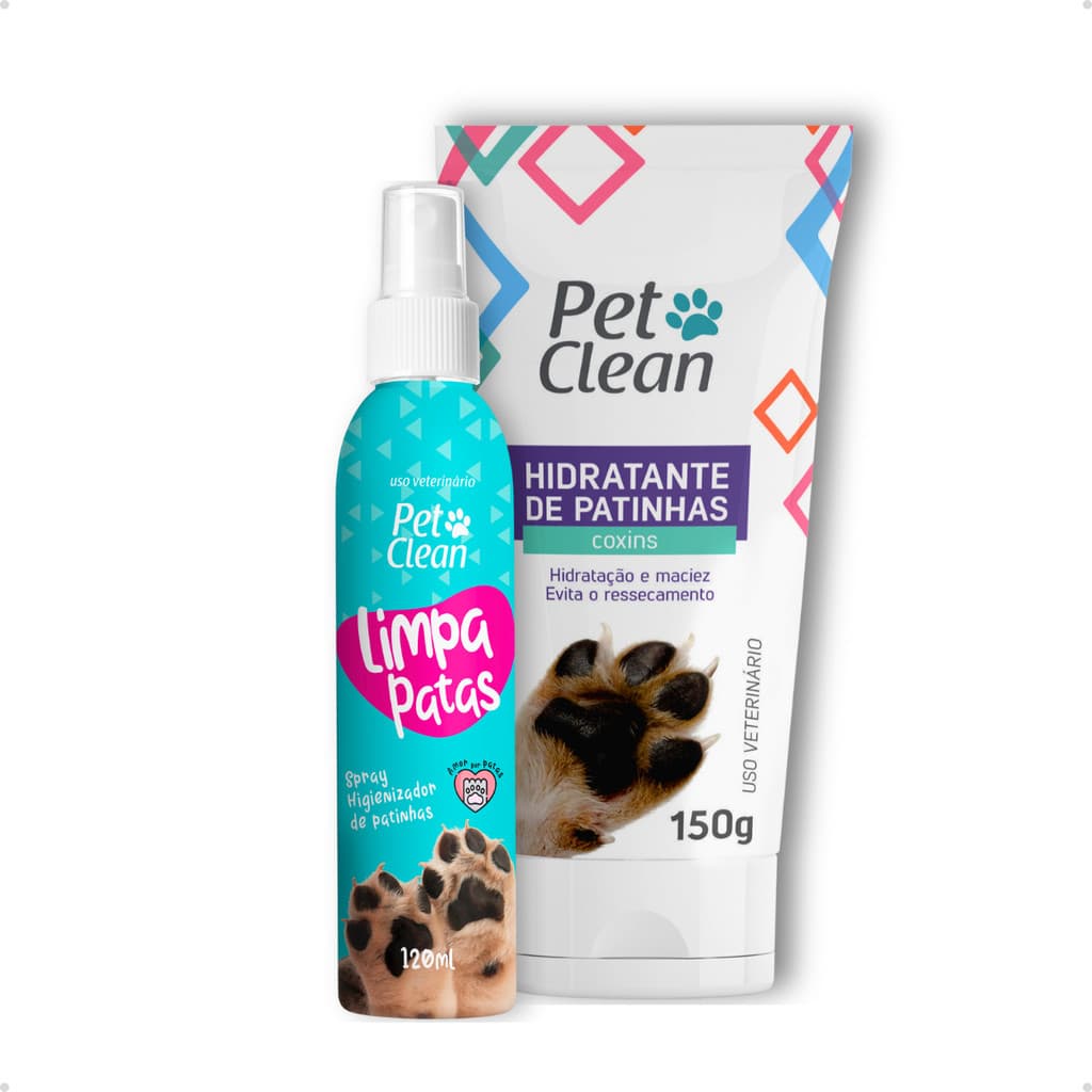 Limpador Limpa Patas  Creme Hidratante de Patinhas Cachorro e Gato Pet Clean