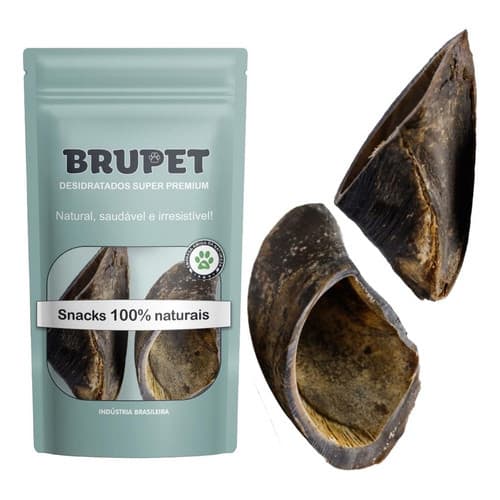 Petisco para cães Mordedor 100 Natural Brupet Casco Orelha Traquéia Chifre Pé de Frango Desidratado