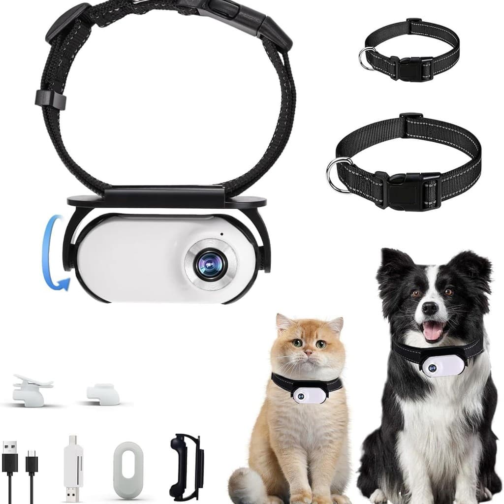 Câmera de polegar para ciclismo ao ar livre, gato, cachorro, gravador, câmera com ângulo de visão para animais de estima