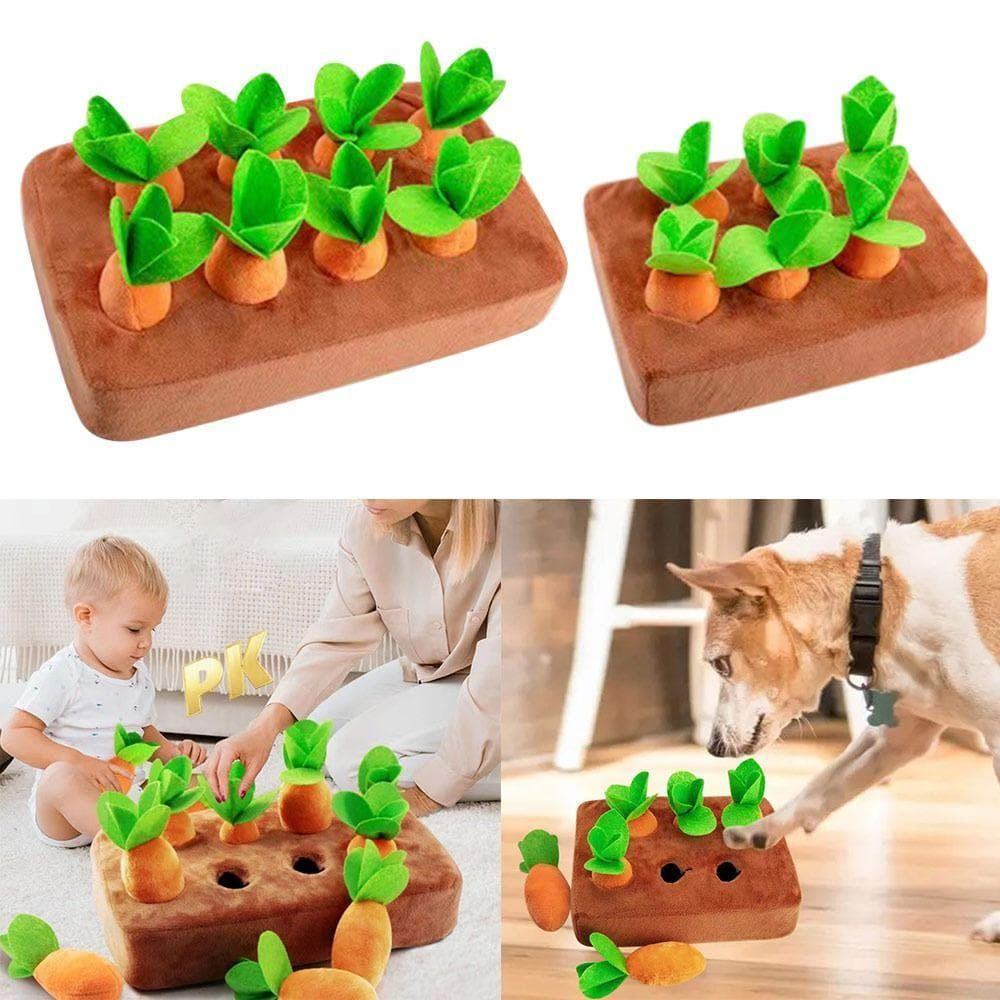 PARPERTY1 Pull Up Cenouras Vegetais Snuffle Mat Puxando Rabanete Jardim Pet Cachorro Mastigar Brinquedo
