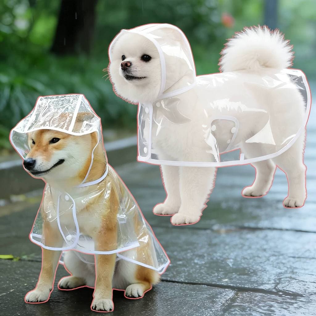 Capa de Chuva Pet Impermeável Proteção Cachorro Grande Médio Pequeno Porte Passeio Chuva JUMP