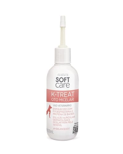 Soft Care K-Treat Oto Micelar 100ml cães e gatos Pet Society