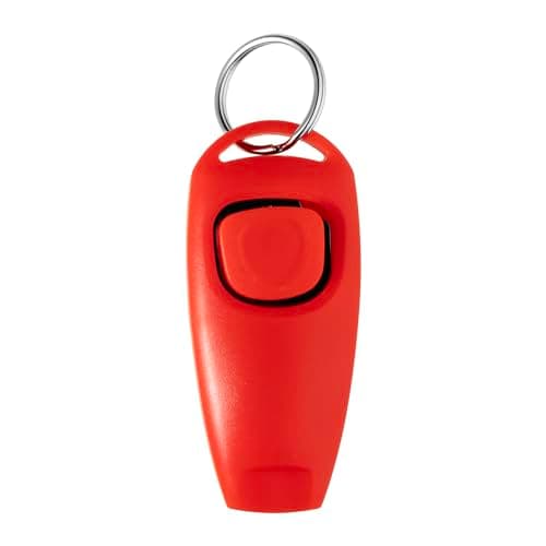 JAMBO PET Clicker Adestramento Com Apito, Tamanho, Para Cães de Todos os Portes, Pequeno, Vermelho