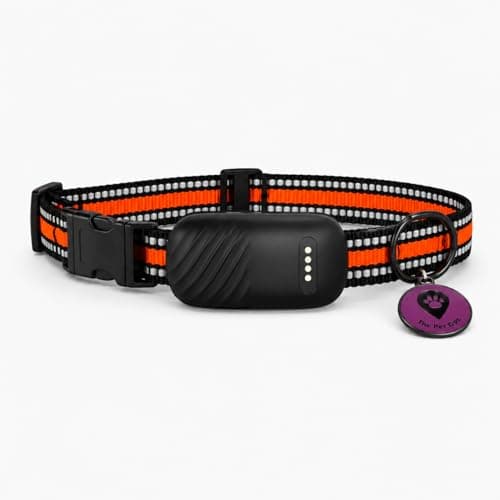 The Pet GPS Coleira Rastreadora GPS para Cães e Gatos, À Prova Dágua, Fita Reflexiva, Monitoramento em Tempo Real, Alarme Sonoro e Cerca Virtual (Cachorro)