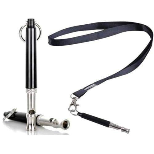 Apito Ultrassônico Adestramento Cães Treinamento Promoção Cachorro Pet Todas as Raças com Regulagem Cordão Pescoço Metal