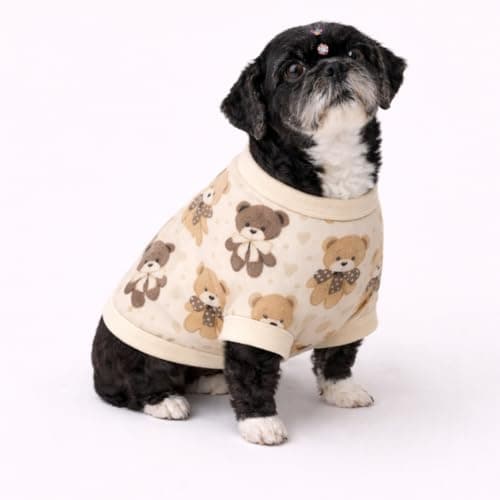 LuckBaby Casaco Pet Soft para Cachorro  Roupa de Inverno para Cães, Macio e Confortável, Quentinho, 100 Poliéster, Cor Palha, Tamanho P