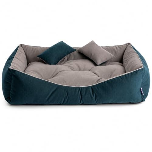 Cama Pet Retangular Cachorro Gato Lavável Impermeável (Azul Pequeno)