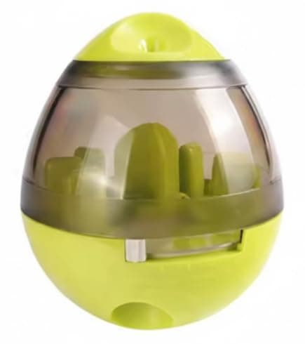 Brinquedo Interativo para Cães, Dispensador de Petiscos em Forma de Bola, Verde Lima, Plástico Durável, Alimentador Lento para Treinamento e Diversão