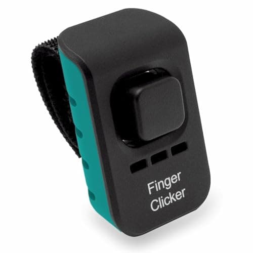 Educator Clicker de dedo para treinamento de cães com som audível para reforço positivo, comportamento e obediência, treinador de animais de estimação, azul-petróleo