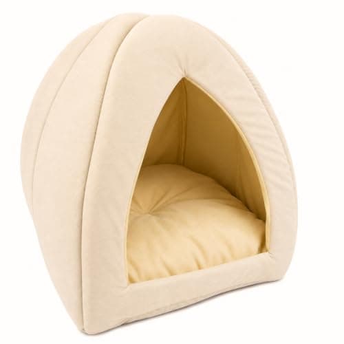 Toca Oca Iglu Pet Sued Espuma Almofada Cama 50x40 cm (Bege)