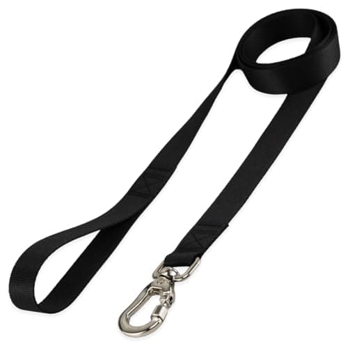 Basic Pet Coleira Guia 2 Metros Para Cães Cachorro Adestramento Passeio Porte Grande Médio Pequeno (Preto, G)