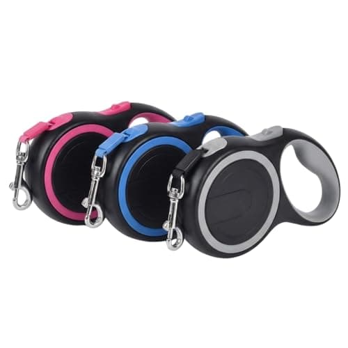 Guia Retrátil Coleira Pet Passeio Para Cães 8 Metros Até 50kg (Rosa)