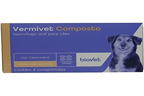 BIOVET Vermífugo Biovet Vermivet Composto 600Mg - 4 Comprimidos