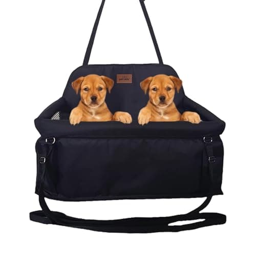 Assento para Transporte de Gatos ou Cães em Carro - Para 2 pets  Confort Preto Petizada