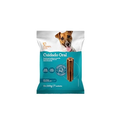 Papaya Pets Snack Cuidado Oral para Cães 110 g Porte P Sabor Frango