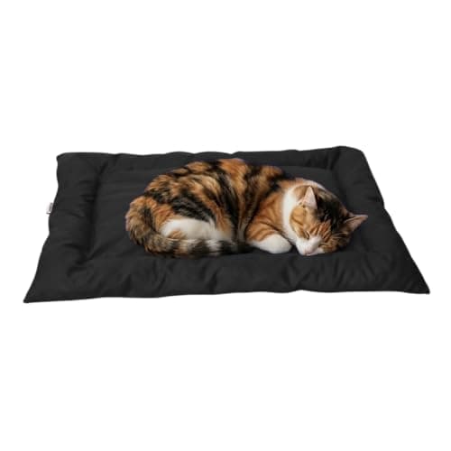 Cama Caminha Colchonete Preto PP 50x40cm para Cachorro e Gato de Suede Lavável Almofada Pet Macia Confortável