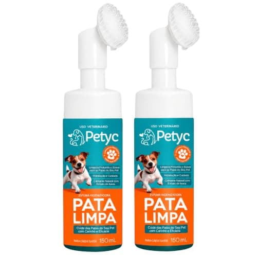 Kit Pata Limpa 150 mL PETYC Higienizador de Patas para Cães e Gatos Espuma Relaxante (2 unidades)