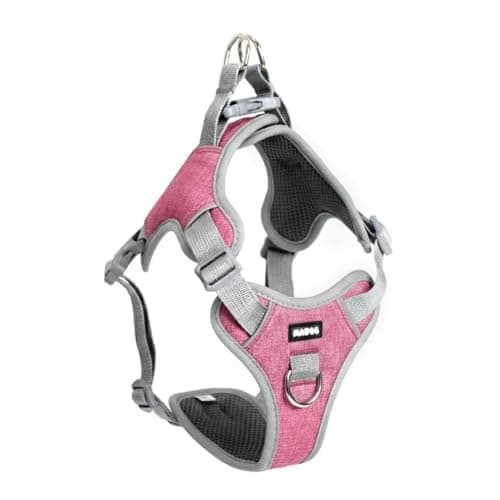 Coleira Peitoral Antipuxão Ajustável para Cachorro MADOG COMFORT (Rosa, G)
