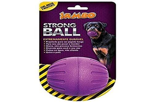 JAMBO PET Bola Strong para Pet, Mordedor, Reduz Estresse,Ideal Para Jogar, Feito em Espuma Espandida,Grande, Roxa