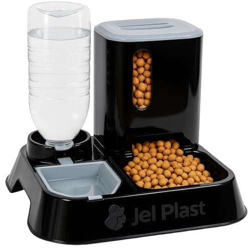 Comedouro E Bebedouro Automático Alimentador Inteligente 2 em 1 água e Ração (Preto)