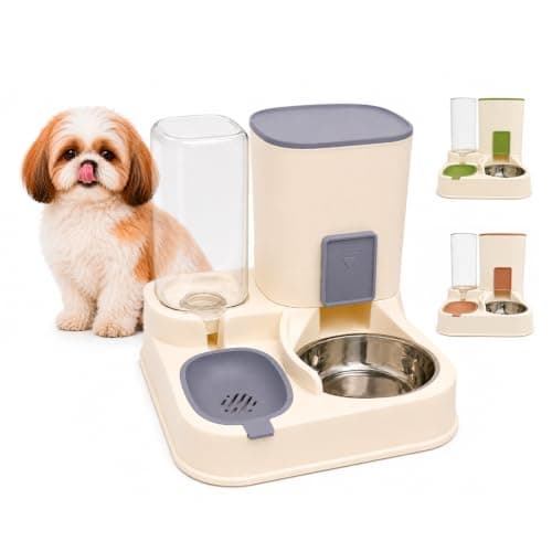 Bebedouro Com Comedouro Alimentador Automático Pet Cães Gato (Azul-aço)
