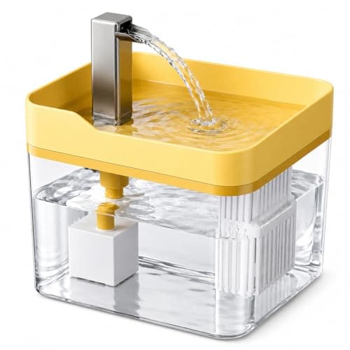 Fonte de Agua para Gato com Filtro 1.5L, Bebedouro Automático para Cães e Gatos Silenciosa Transparente Bebedouro Fonte De Água Para Cães Gatos Elétrico Pet